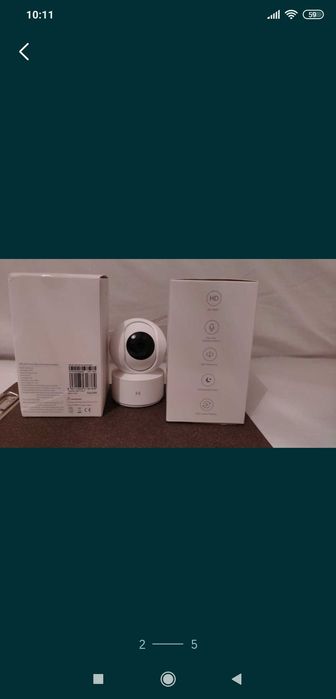 Нова Камера Xiaomi ImIlab 3MP H.265  Security Бебефон  и карта памет 6