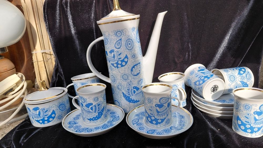 Нов неупотребяван Български порцеланов сервиз за кафе на Разград