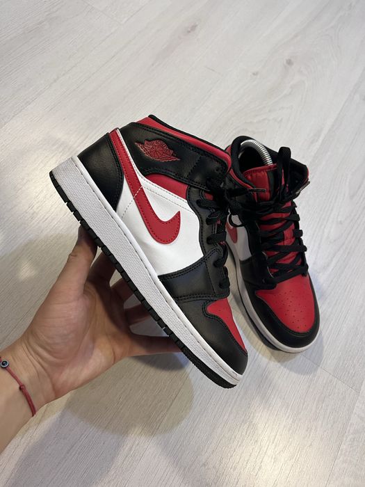 Nike Air Jordan 1 Mid High Bred Toe 37,5 38 38,5 Dunk
