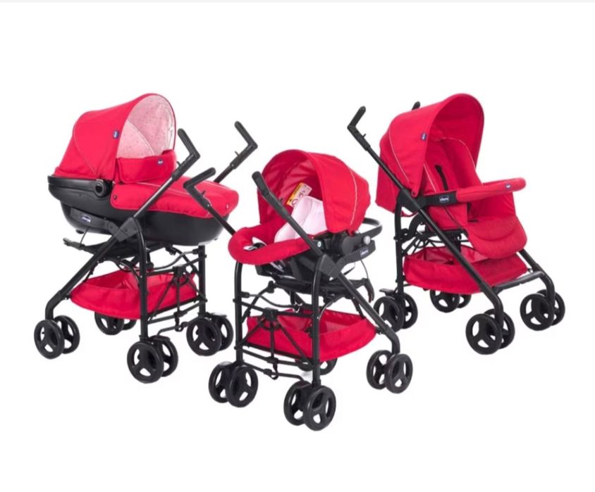 Carucior Chicco 3 in 1 Trio Sprint, Roșu
