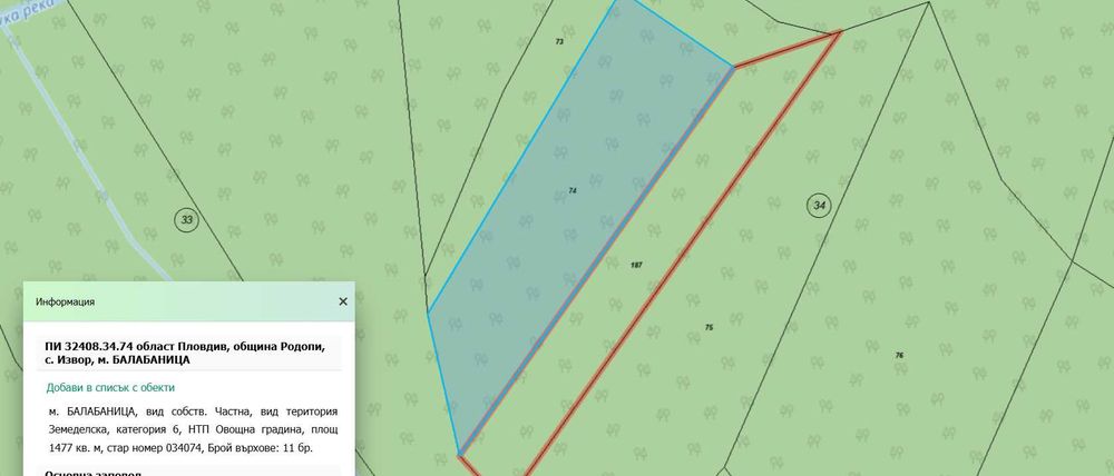 Овощна градина с.Извор