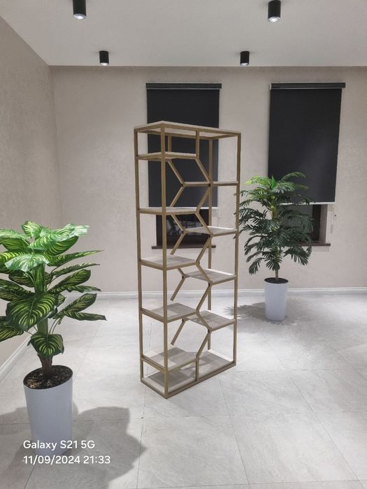 Stelyaj polka loft, chikago, Ari ini gold, shkaf tilla rang полка шкаф