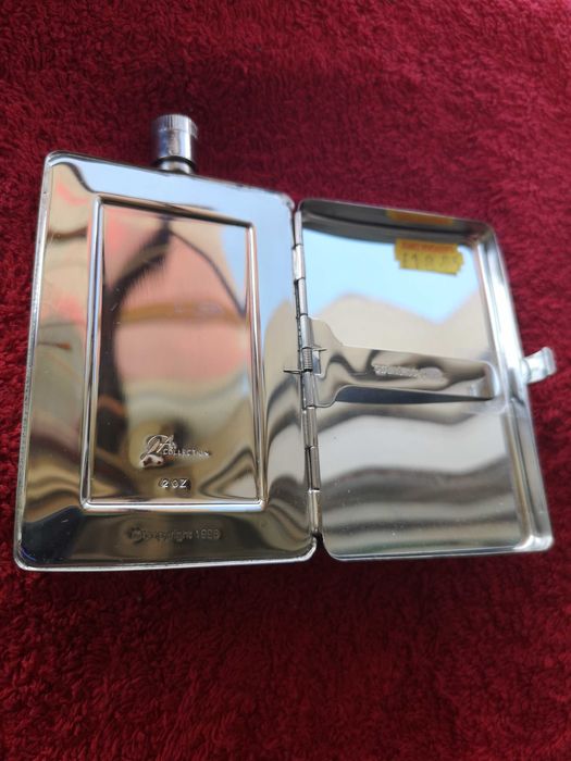 Sticla buzunar alcool inox + tabachera