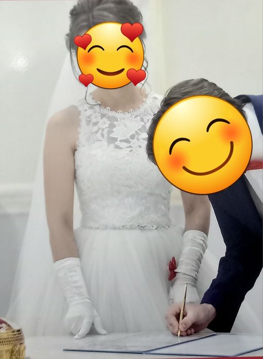 Пышное свадебное платье б/у