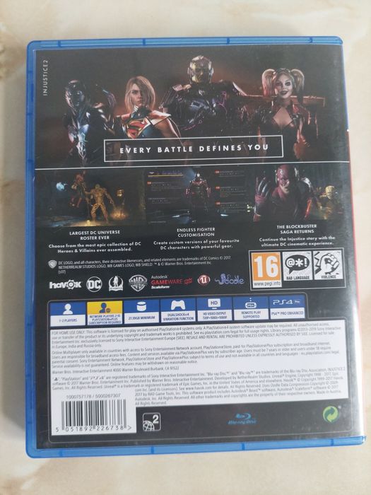 [PS4/PS5] Vând joc Injustice 2 pentru PlayStation 4 și 5 (ca nou) //poze reale