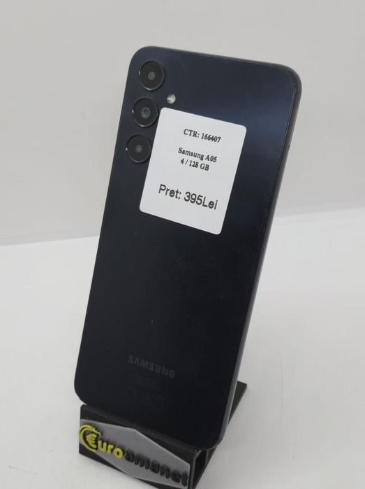 Telefon mobil Samsung Galaxy A05, 128GB, 6GB RAM, 4G, Black -A-