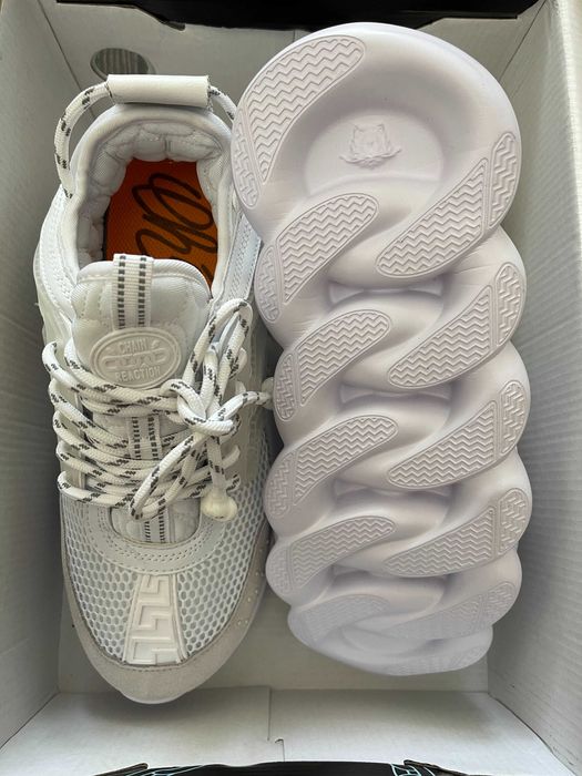 Adidasi Versace Chain Reaction White l Produs NOU Premium din Piele