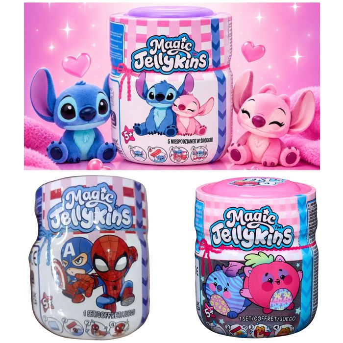 Magic Jellykins Плюшена играчка изненада, MAGIC jellykins Стич,Спайдърмен,Avengers,Плодчета