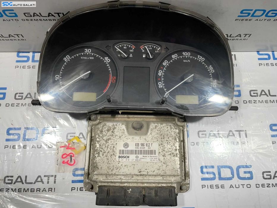 Kit Pornire ECU Calculator Motor Ceas Ceasuri Bord Chei Cheie CIP Imobilizator Skoda Octavia 1 1.9 TDI AGR 1997 - 2011 Cod 038906012F 0281010127 1U0920810F [L4506] [L4507]