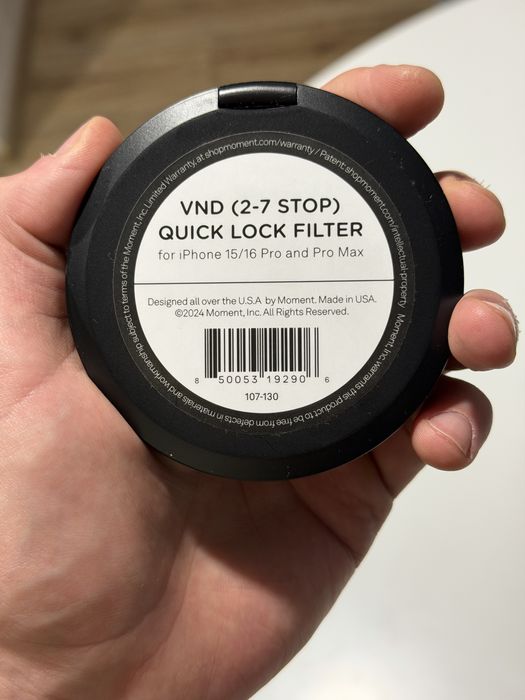 MOMENT VND (2-7 Stop) QuickLock Filter + MOMENT Camera Case