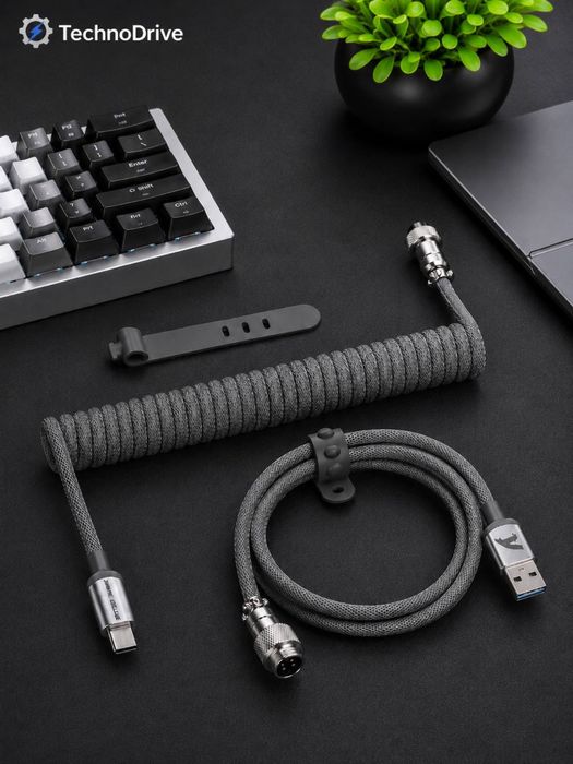 !ATTACK SHARK C01 PRO Premium Coiled Cable