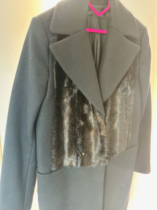 Палто от естествен косъм ZARA