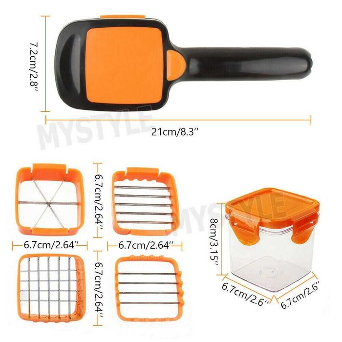 5 în 1 Dispozitiv de sectionare rapida fructe si legume. Nou ambalat