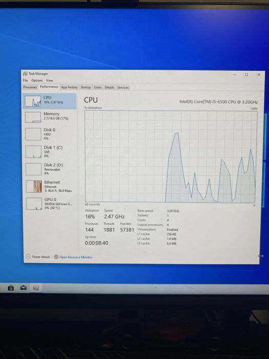 PC Gaming GTX 1050 ti I5 6500 16GB Ram