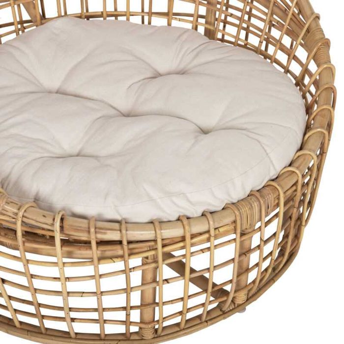 Фотьойл, Nest ENTO HM9814, Бял, Ратан, 103х92х81см.
