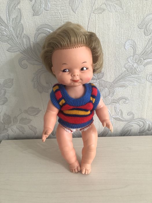 Кукла ГДР, резиновая 25 см