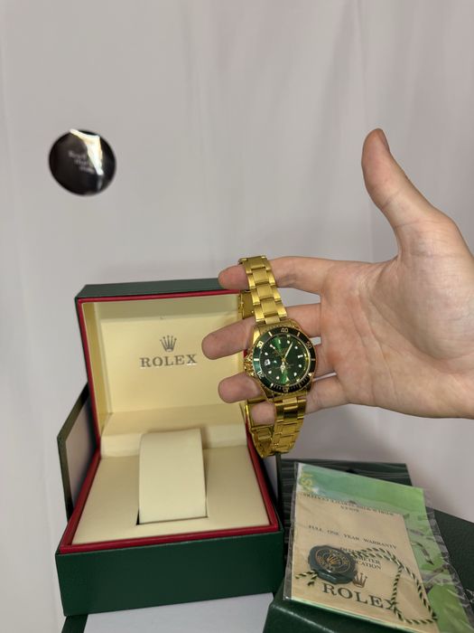 Ceas Rolex Auriu Verde Premium // Oyster Perpetual Date Submariner //