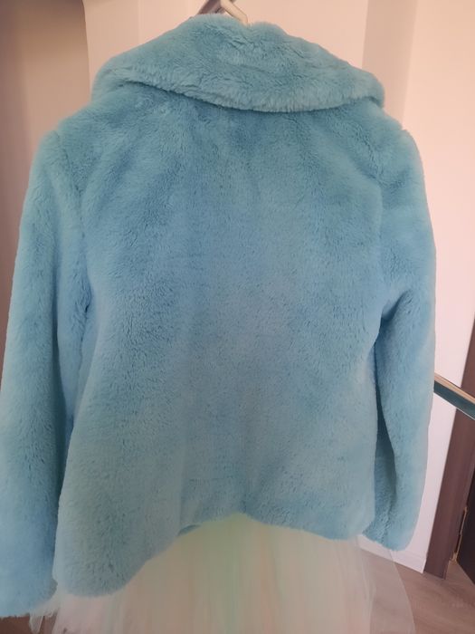 Blană artificiala turcoaz