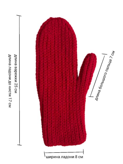 Вязанная шапка и варежки