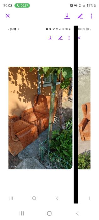 Canapea fixa pt living sufragerie plus doua fotolii