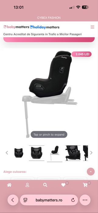 Scaun auto Nuna Caviar( negru)