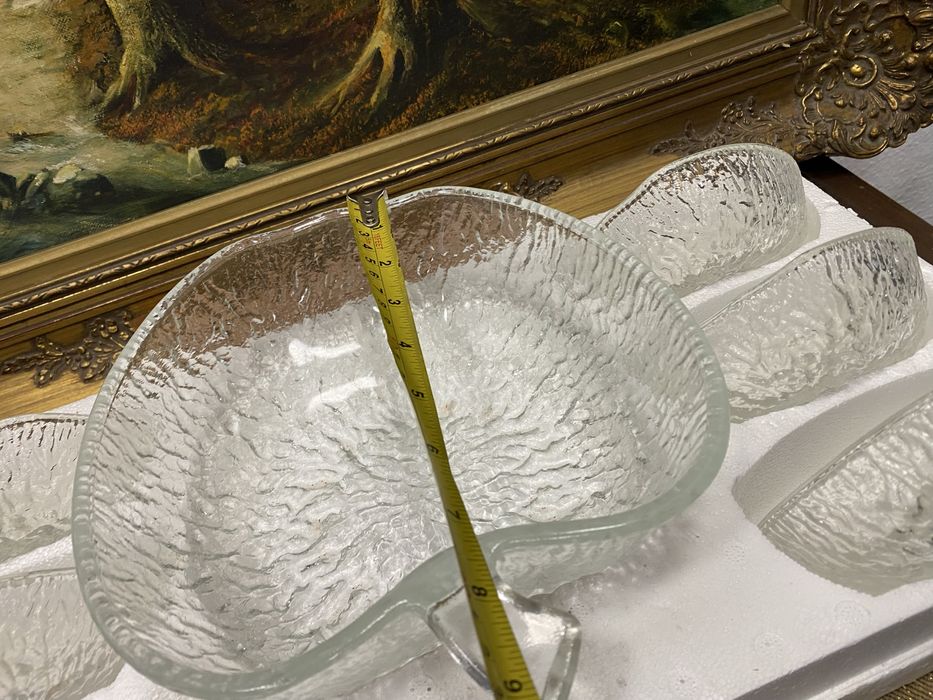 Италиански кристален комплект за ядки и плодове купички