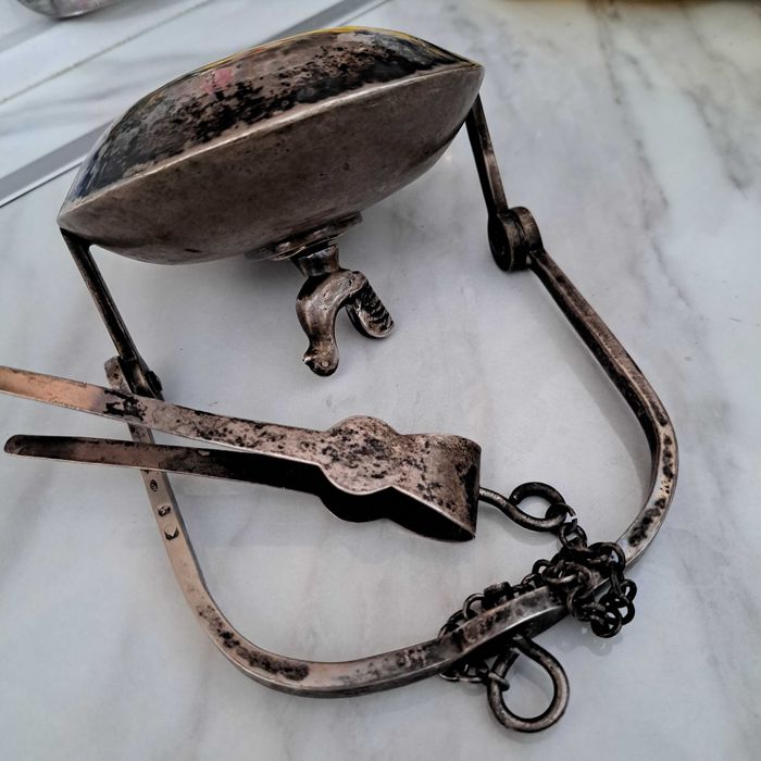 Сребьрна маслена Лампа 1780г.