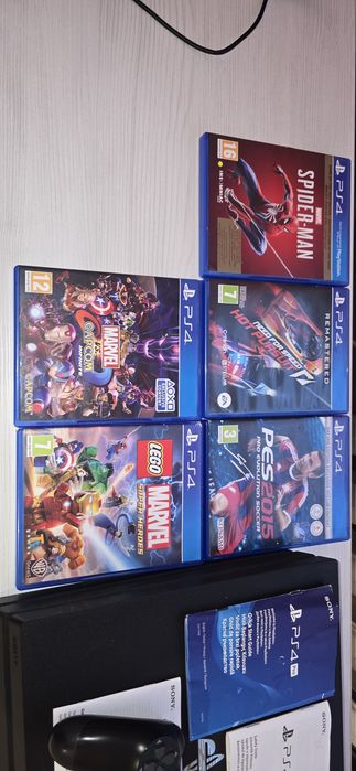 ПРОДАВАМ PSP4 pro с FORTNITE и 5 игри към него много запазен ъпдейтнат с новата версия