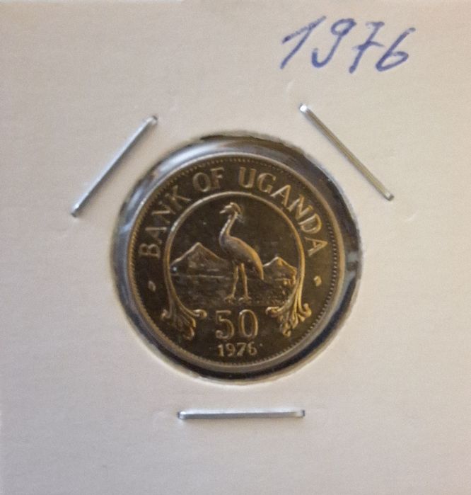 Vând monedă pentru colecționari, "Fifty cents Uganda"