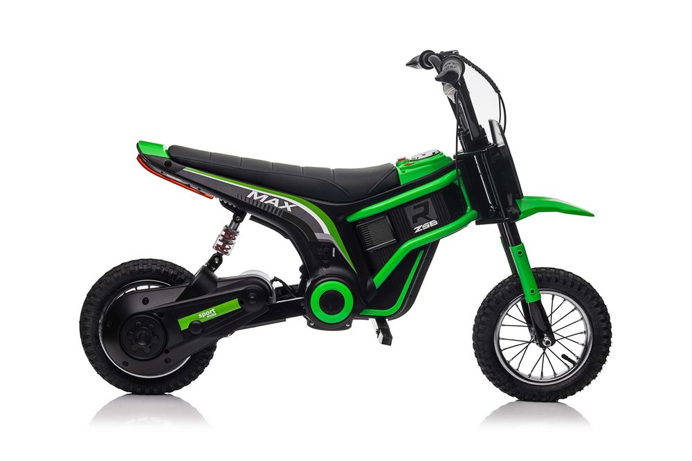 Motocicleta electrica Kinderauto Enduro 350W 24V roti gonflabile Green