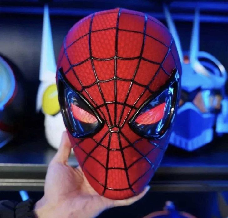 Електронна маска на Спайдърмен Spiderman Mигащи очи Светлини с Пръстен