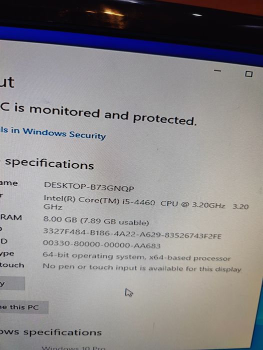 Vand computer i5 4460 - 3.2Ghz