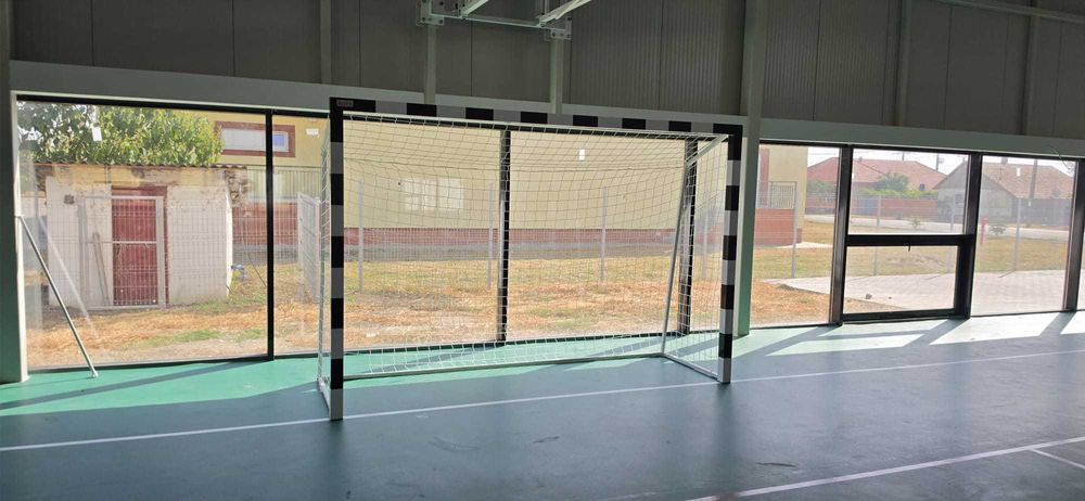 Porți Handbal 3x2 m - Lemn Pătrat 80x80 mm