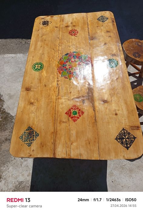 Set rustic masă +scaune