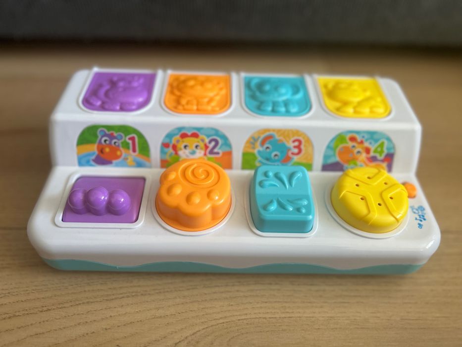 Музикална играчка Playgro + Learn - Изскачащи животни, със светлини