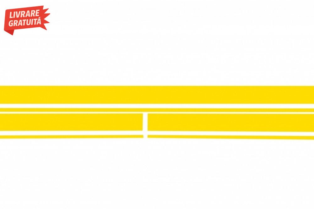 Set Stickere Capota Plafon Portbagaj si Laterale Galben Mat Mercedes C