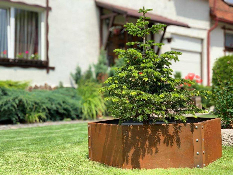 Jardiniere, ghivece, delimitare gazon din otel CORTEN