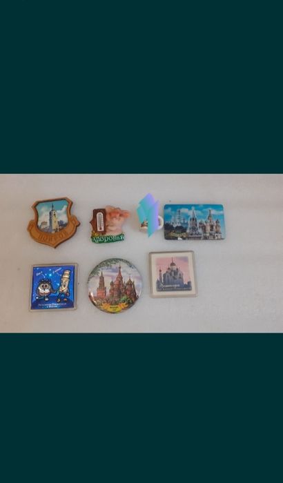 Магниты магнитики коллекционные на холодильник. Привозные