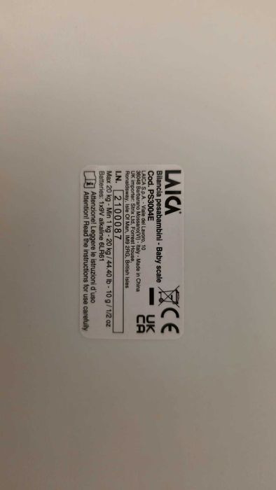 Vand Cantar Bebelusi Laica PS3004 - Stare foarte buna, ca nou, in garantie