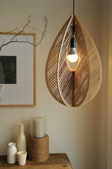 Люстры из дерева ( фанера )