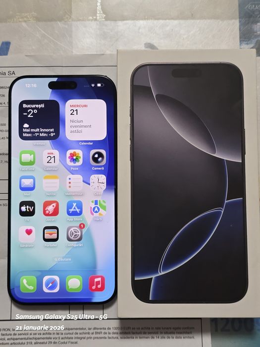 Apple iPhone 16 Pro Max -256 GB Titanium Black / Garantie