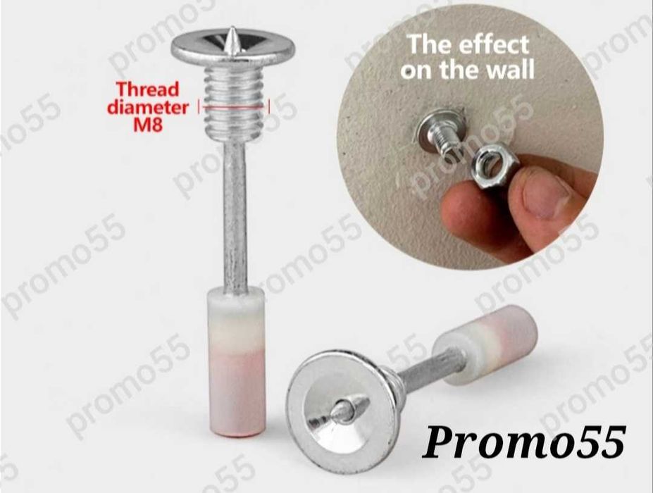 Професионални Кръгли Стоманени Пирони с Резба и Гайка за Пистолет