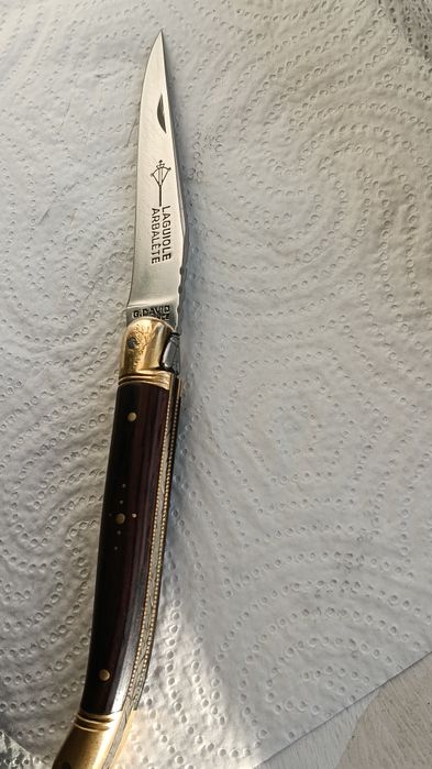 Briceag de Colecție Laguiole Arbalète G. David – Lemn de Trandafir & Alamă (Handmade France)