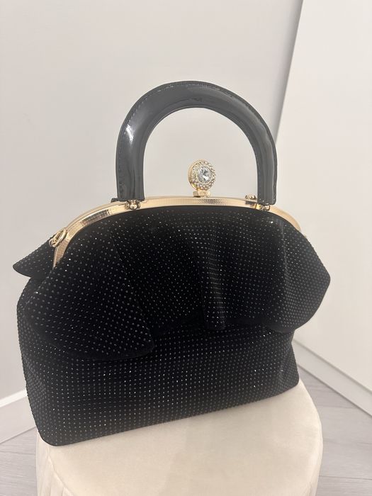 Сумка черная бархат