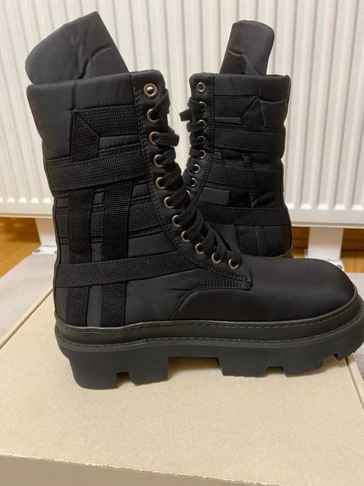 Rick Owens DRKSHDW Army Megatooth Ankle Boot 'Black' (no box)