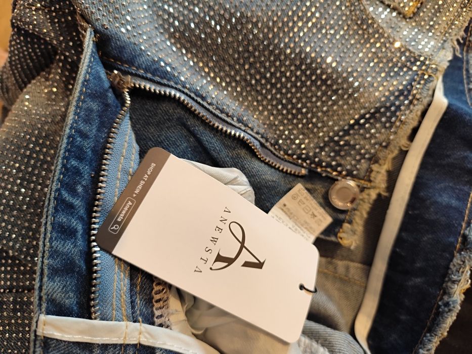 Blugi cu cristale sclipici