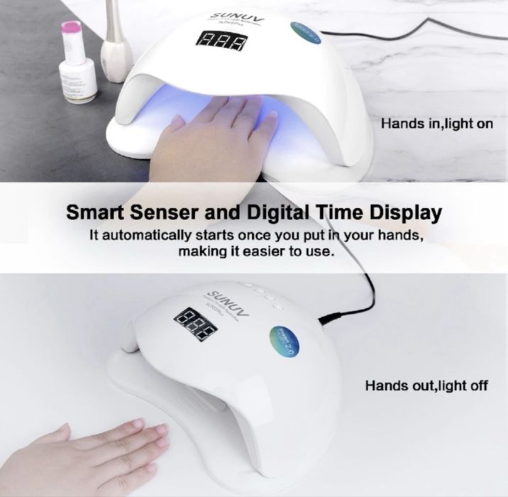 Професионална лампа за Нокти, Гел Лак, Маникюр UV/LED - SUN 54W