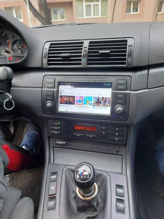 Navigație Android 15 BMW E46 Dedicată – CarPlay, Android Auto, QLED