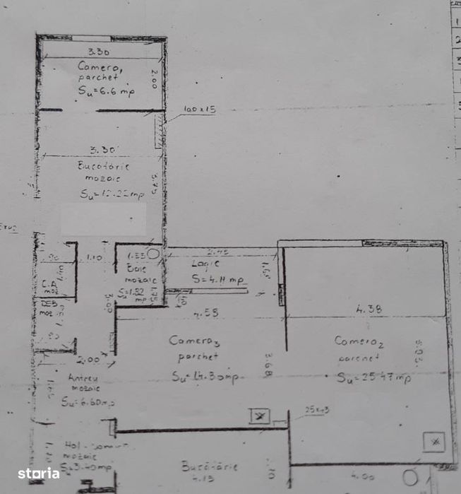 3 camere, etaj 1, 73 mp, renovabil, zona centrala / Regionala CFR