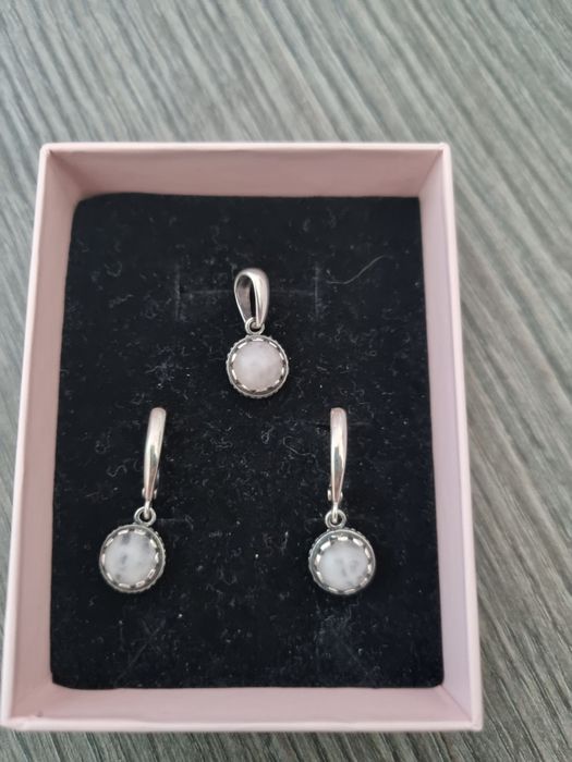 Сребро и розов кварц